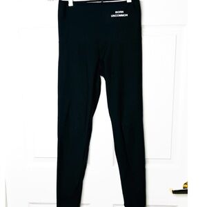 Orb Uncommon Sz M Black/Silver High-Waisted Leggings